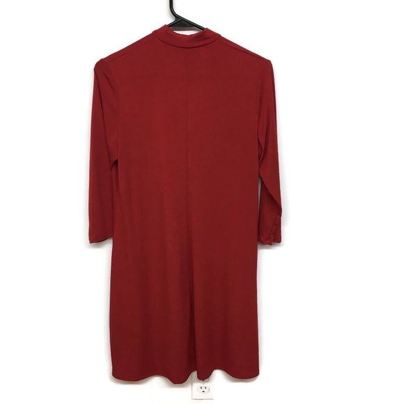 CHETTA B Christmas Red NWOT Keyhole Choker Dress Size L - Picture 2 of 4